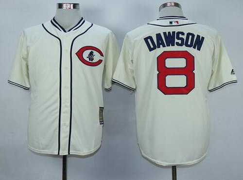 Andre Dawson Chicago Cubs cream Throwback jersey