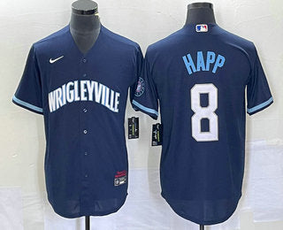 Ian Happ Chicago Cubs navy City Connect jersey