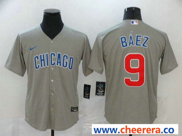 Javier Baez Chicago Cubs gray jersey