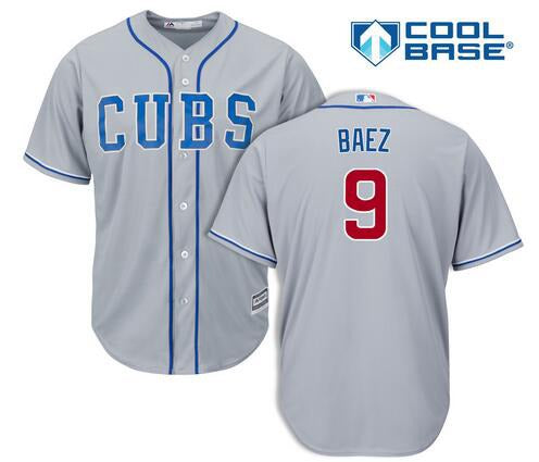 Javier Baez Chicago Cubs gray Alternate jersey