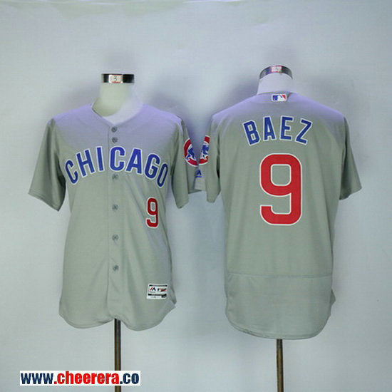 Javier Baez Chicago Cubs gray Road jersey