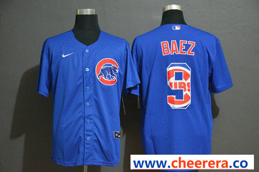 Javier Baez Chicago Cubs royal Fashion jersey