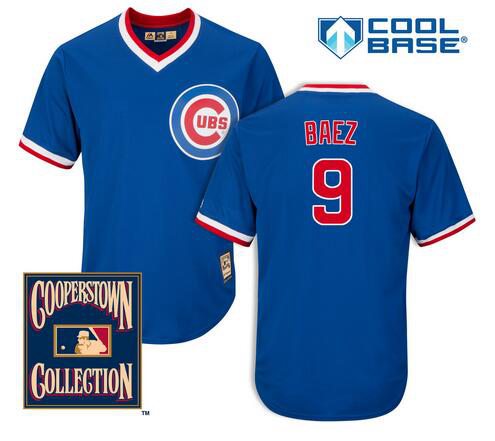Javier Baez Chicago Cubs royal Cooperstown jersey