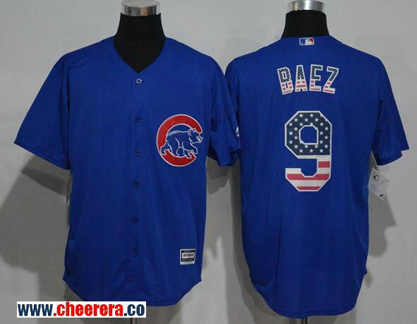 Javier Baez Chicago Cubs royal Fashion jersey