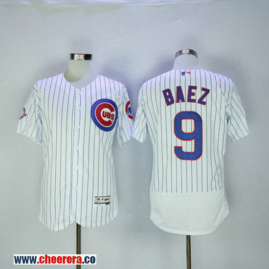 Javier Baez Chicago Cubs white Home jersey