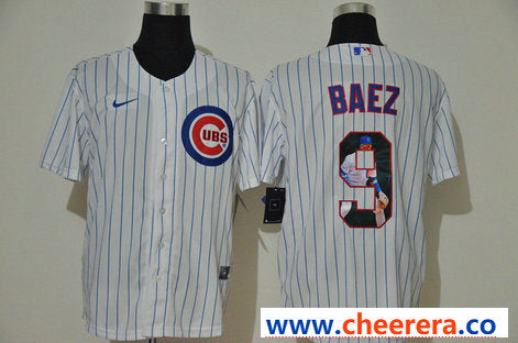 Javier Baez Chicago Cubs white jersey