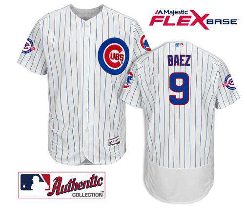 Javier Baez Chicago Cubs white Home jersey