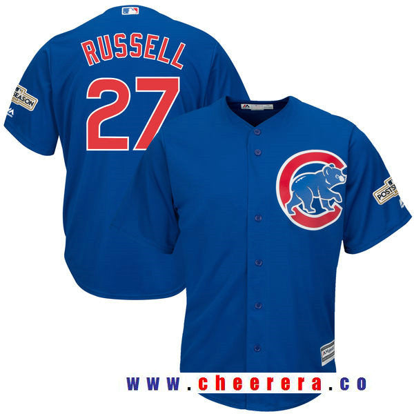 Addison Russell Majestic Chicago Cubs royal jersey