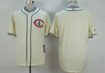 Custom Chicago Cubs cream jersey