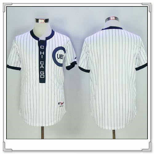 Custom Chicago Cubs white Throwback jersey