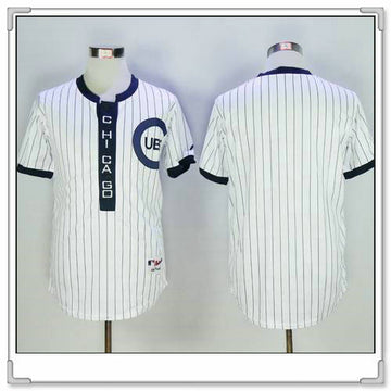 Custom Chicago Cubs white Throwback jersey