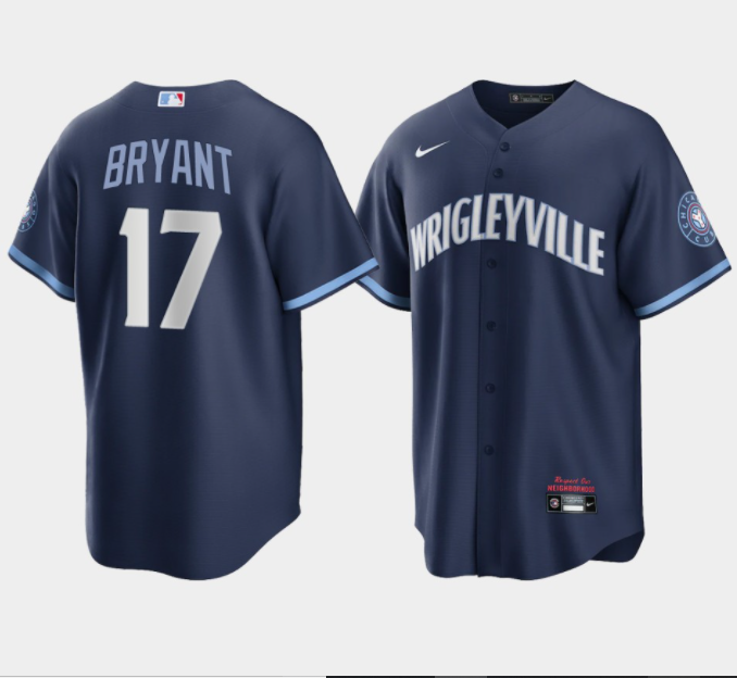 Kris Bryant Chicago Cubs navy City Connect jersey