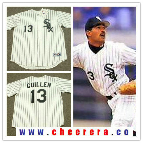 Ozzie Guillen Chicago White Sox white Cooperstown jersey