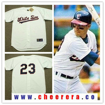 Robin Ventura Chicago White Sox white Cooperstown jersey