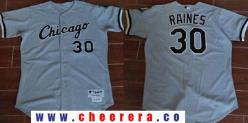 Tim Raines Chicago White Sox gray Cooperstown jersey