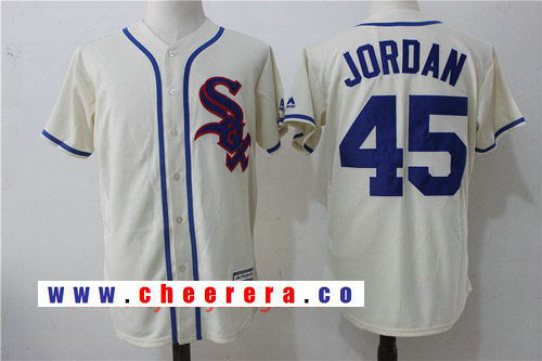 Michael Jordan Chicago White Sox cream jersey