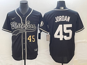Michael Jordan Number Chicago White Sox black jersey