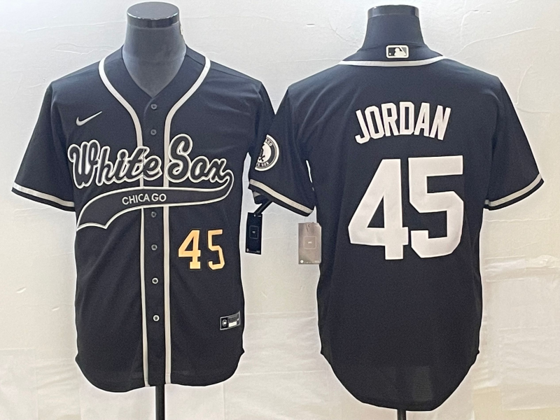 Michael Jordan Number Chicago White Sox black jersey