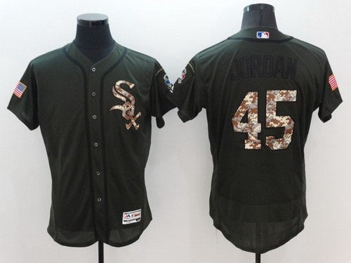 Michael Jordan Chicago White Sox green Salute To Service jersey