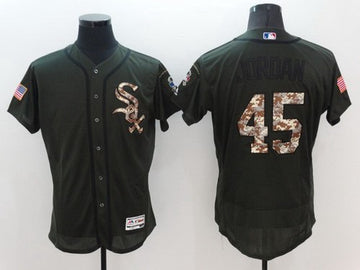 Michael Jordan Chicago White Sox green Salute To Service jersey