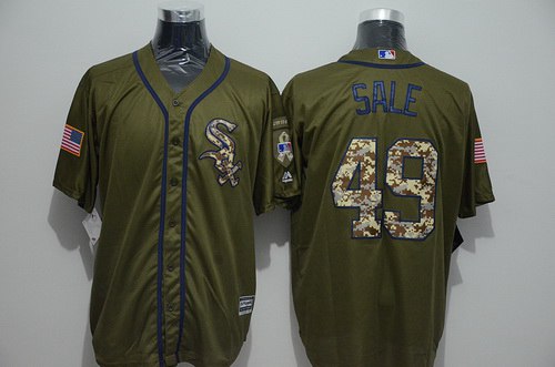 Chris Sale Chicago White Sox green Salute To Service jersey