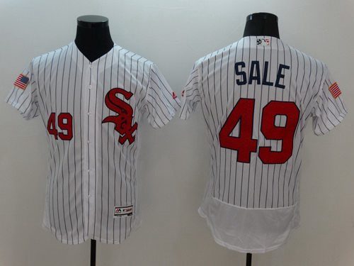 Chris Sale Chicago White Sox white Fashion jersey