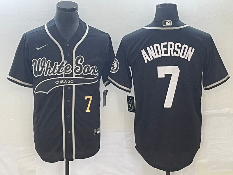 Tim Anderson Number Chicago White Sox black jersey