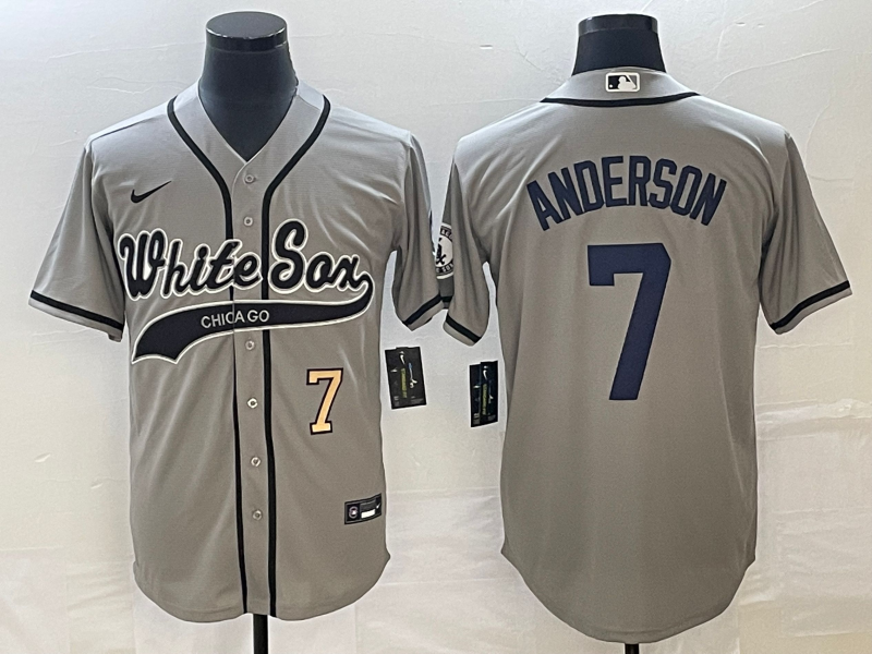 Tim Anderson Number Chicago White Sox grey jersey