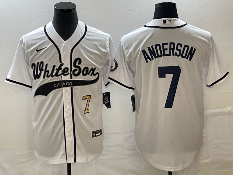 Tim Anderson Number Chicago White Sox white jersey