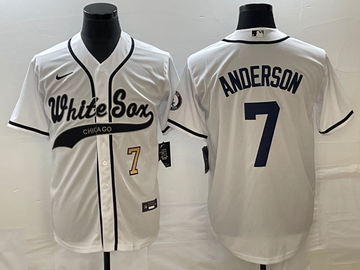 Tim Anderson Number Chicago White Sox white jersey