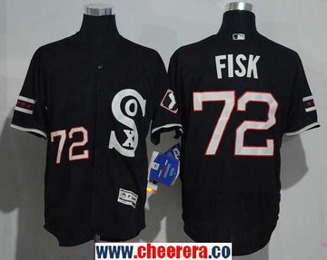 Carlton Fisk Chicago White Sox black Retro jersey