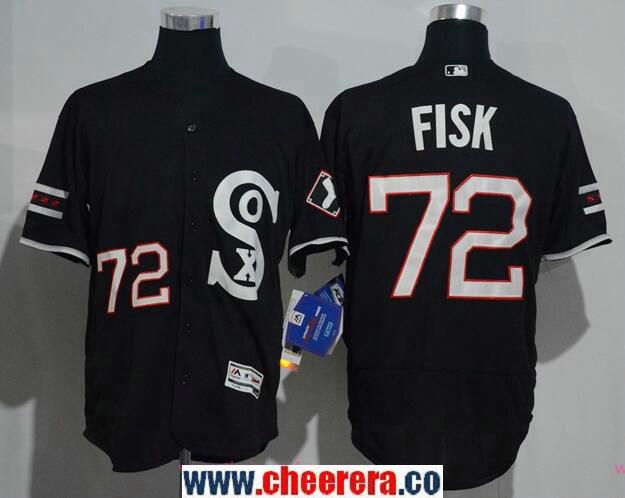 Carlton Fisk Chicago White Sox black Retro jersey