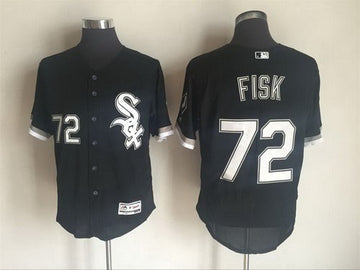 Carlton Fisk Chicago White Sox black jersey