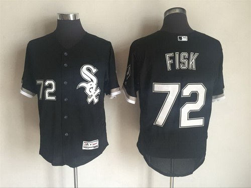 Carlton Fisk Chicago White Sox black jersey