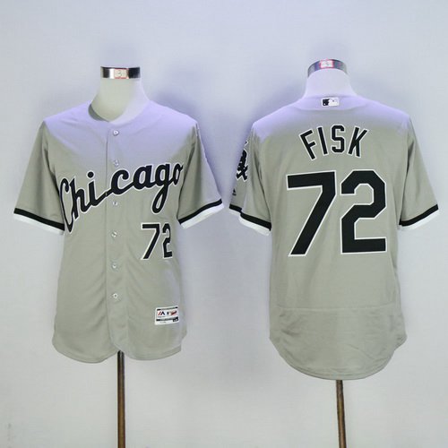 Carlton Fisk Chicago White Sox gray jersey