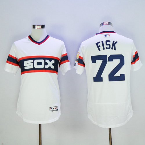 Carlton Fisk Chicago White Sox white jersey