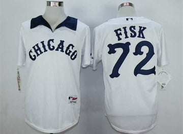 Carlton Fisk Chicago White Sox white jersey