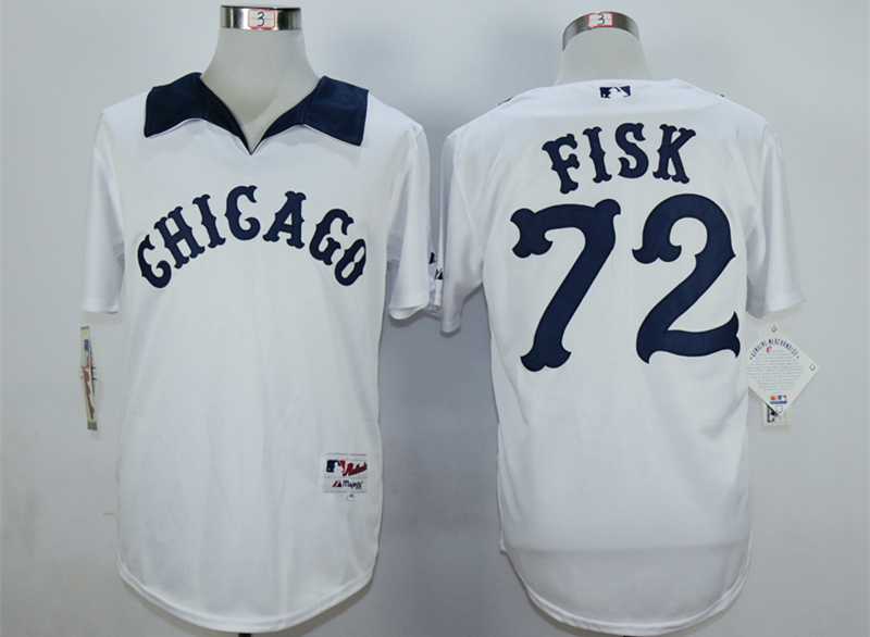 Carlton Fisk Chicago White Sox white jersey