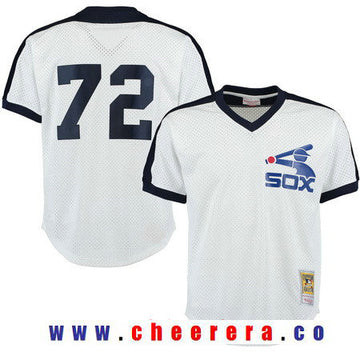 Carlton Fisk Chicago White Sox white Throwback jersey
