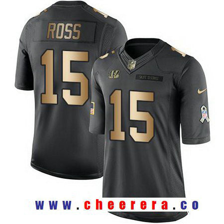 John Ross Cincinnati Bengals anthracite Salute To Service jersey