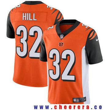 Jeremy Hill Cincinnati Bengals orange Vapor jersey