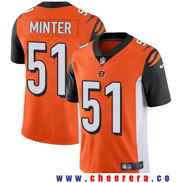 Kevin Minter Cincinnati Bengals orange Vapor jersey