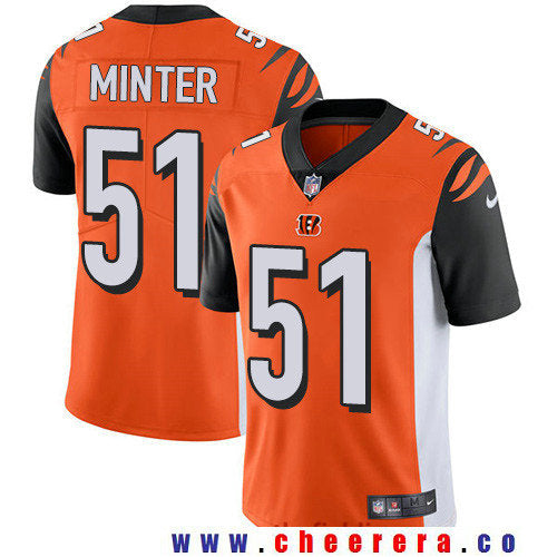 Kevin Minter Cincinnati Bengals orange Vapor jersey