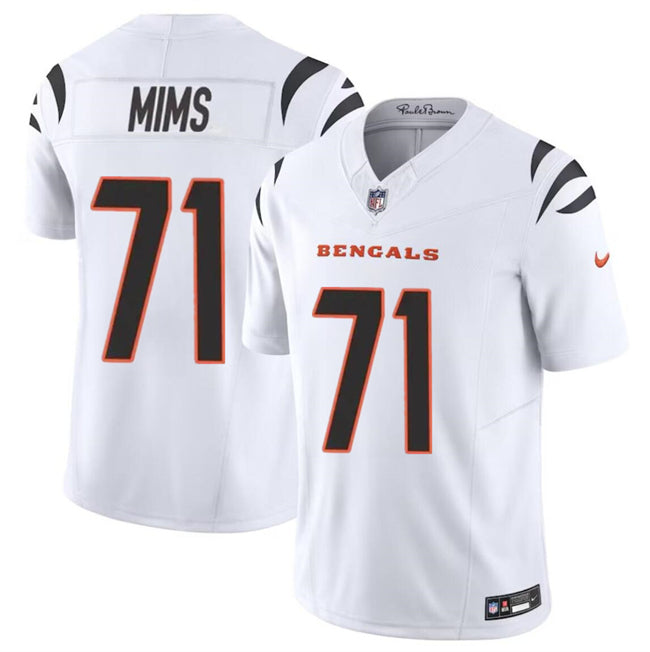 Amarius Mims Cincinnati Bengals white Vapor jersey