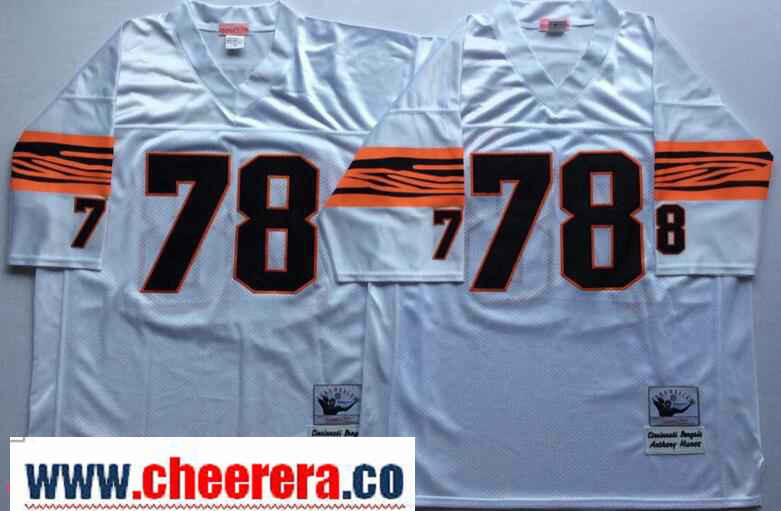 Anthony Munoz Cincinnati Bengals white Throwback jersey