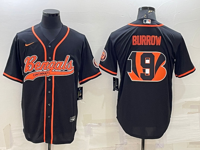 Joe Burrow Cincinnati Bengals black jersey