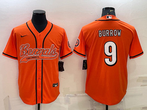 Joe Burrow Cincinnati Bengals orange jersey