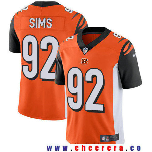 Pat Sims Cincinnati Bengals orange Vapor jersey
