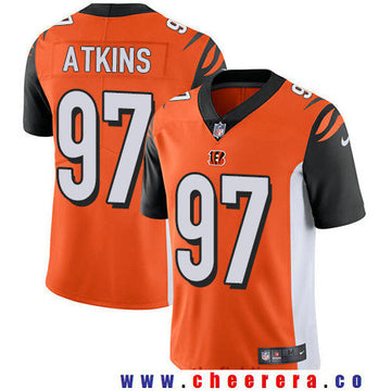 Geno Atkins Cincinnati Bengals orange Vapor jersey