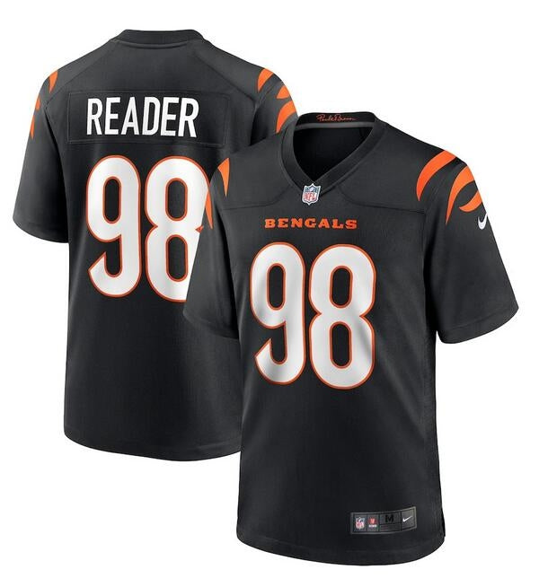 D.J. Reader Cincinnati Bengals black Game jersey